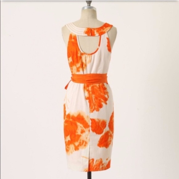 Anthropologie Moulinette Soeurs Sz 4 Orange Dress - Picture 4 of 7